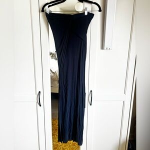 Helmut Lang Navy Blue Maxi Skirt